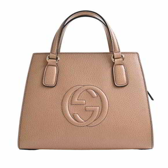 Gucci SOHO CONVERTIBLE TOP HANDLE LEATHER BAG