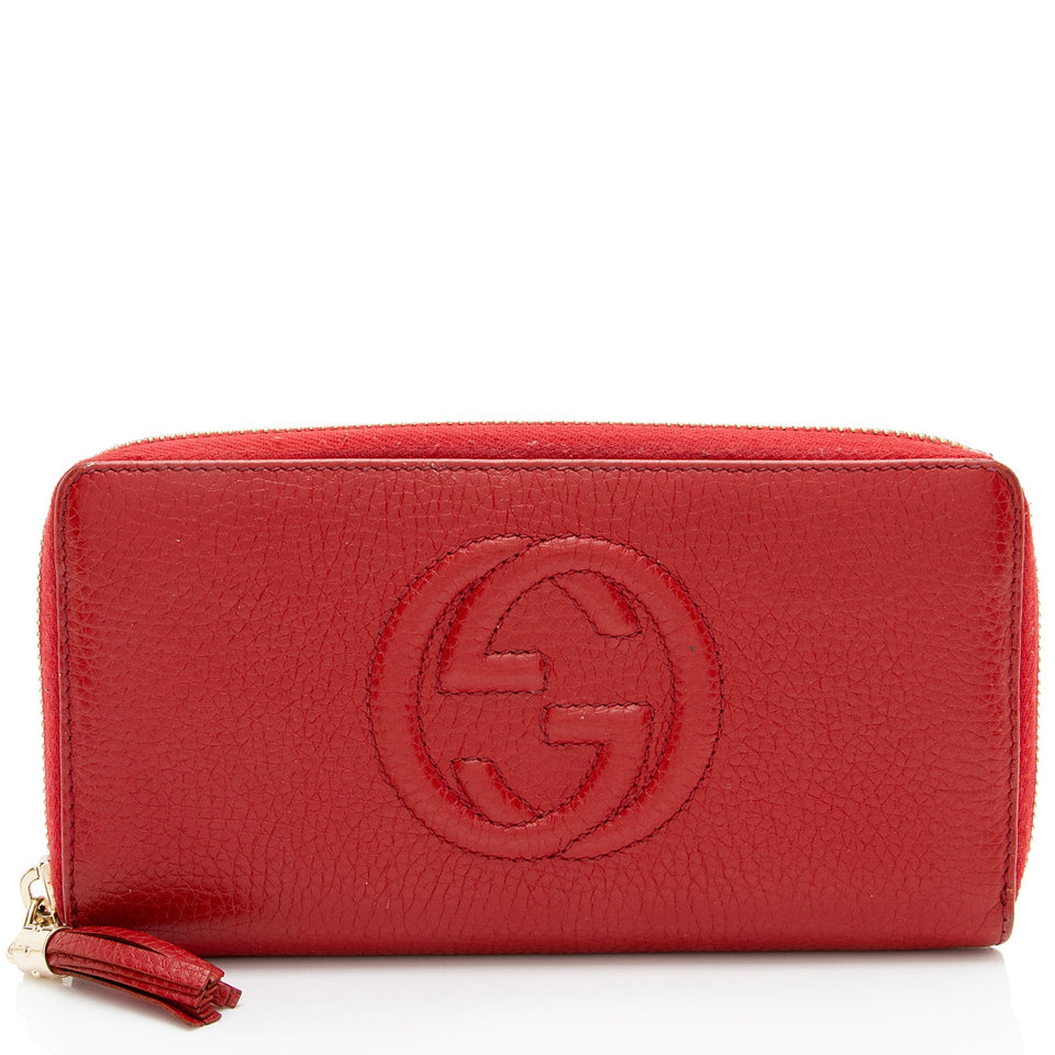 Gucci Leather Soho Zip Around Wallet