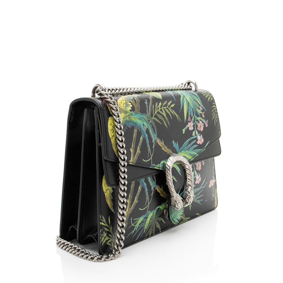 Gucci Leather Tropical Dionysus Large Shoulder Bag