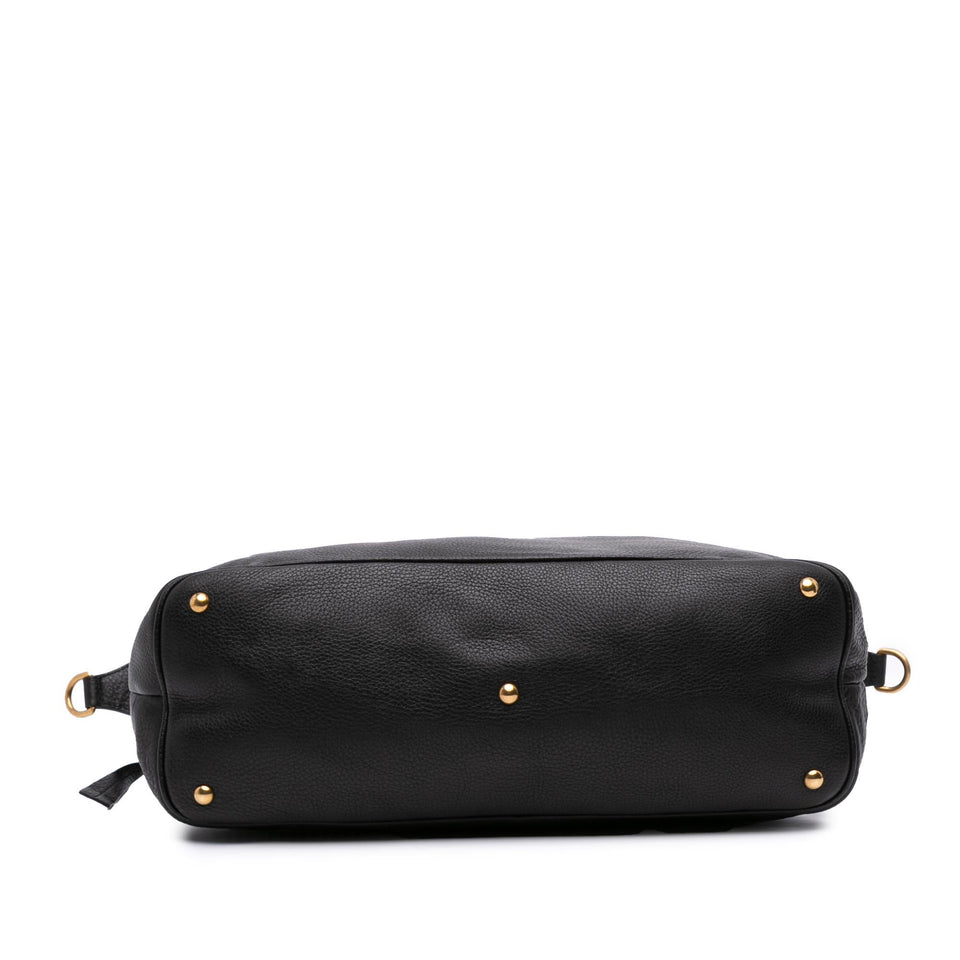Gucci Leather Twill Satchel