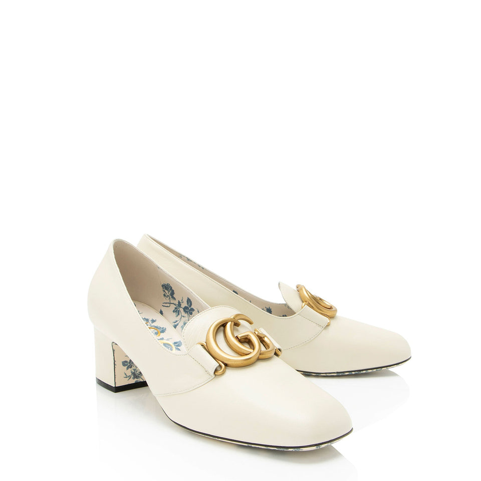 Gucci Leather Victoire GG Pumps - Size 10.5 / 40.5