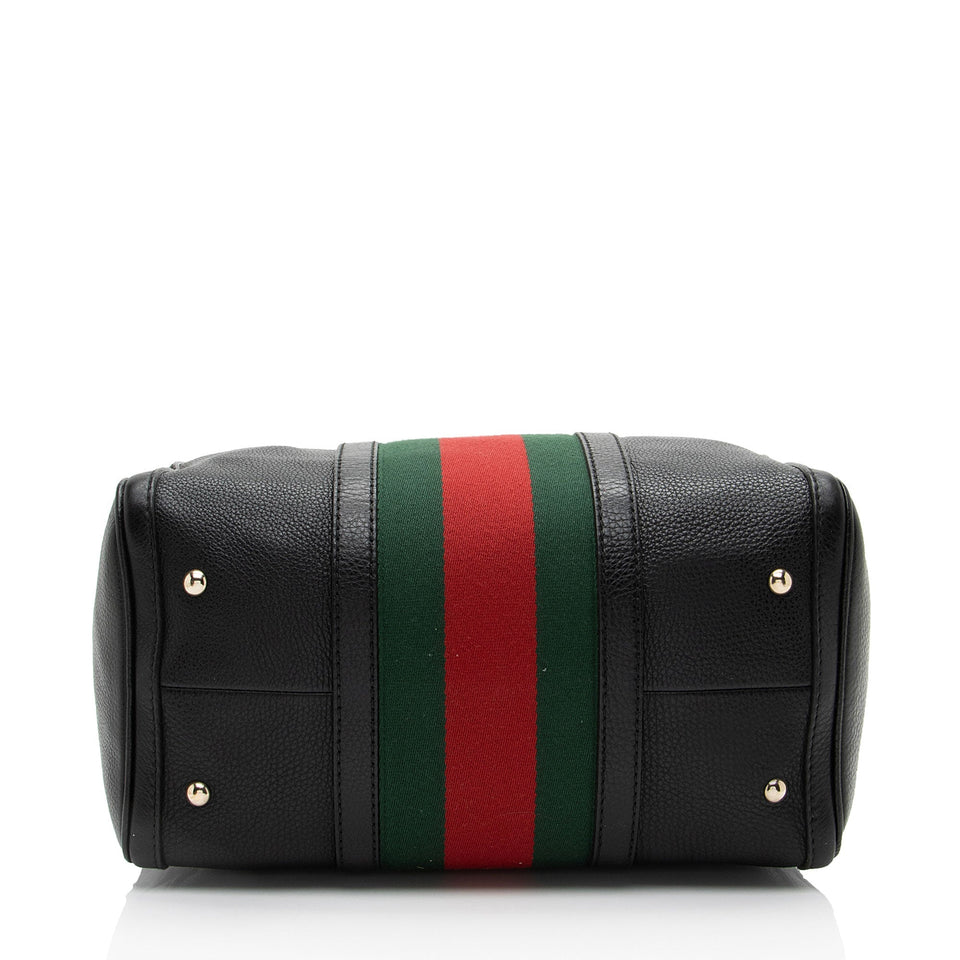 Gucci Leather Vintage Web Joy Medium Boston Bag
