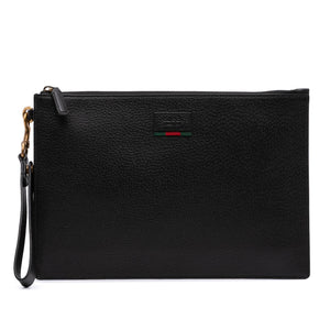 Gucci Leather Web Agora Clutch