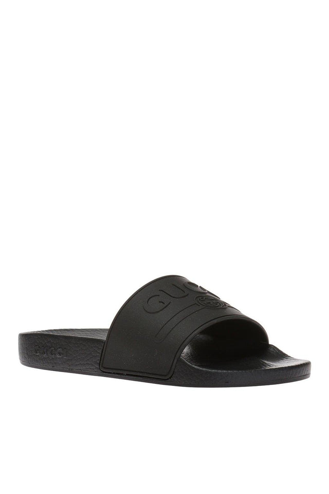 Gucci Logo Rubber Slide Sandal