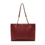 Gucci Matelasse Calfskin GG Marmont Medium Chain Tote