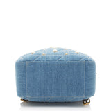 Gucci Matelasse Denim Pearl GG Marmont Backpack