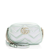 Gucci Iridescent Chevron Matelasse Leather GG Marmont Small Camera Bag