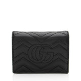 Gucci Matelasse Leather GG Marmont Card Wallet