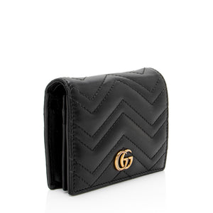 Gucci Matelasse Leather GG Marmont Card Wallet