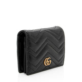 Gucci Matelasse Leather GG Marmont Card Wallet