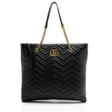 Gucci Matelasse Leather GG Marmont Large Chain Tote