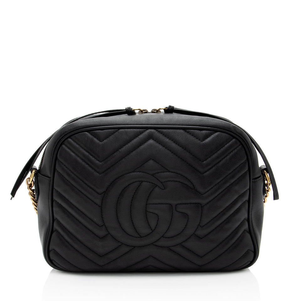 Gucci Matelasse Leather GG Marmont Large Camera Bag