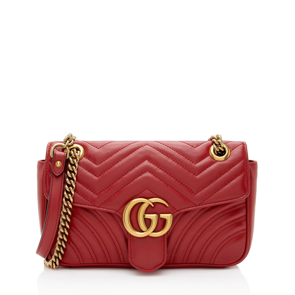Gucci Matelasse Leather GG Marmont Medium Flap Bag