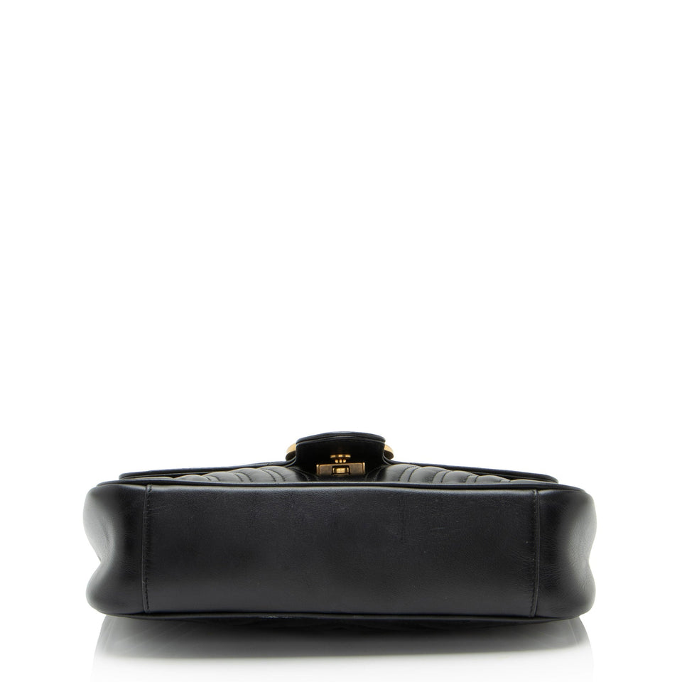 Gucci Matelasse Leather GG Marmont Medium Flap Bag