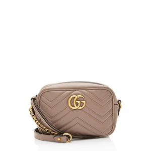 Gucci Matelasse Leather GG Marmont Mini Camera Bag
