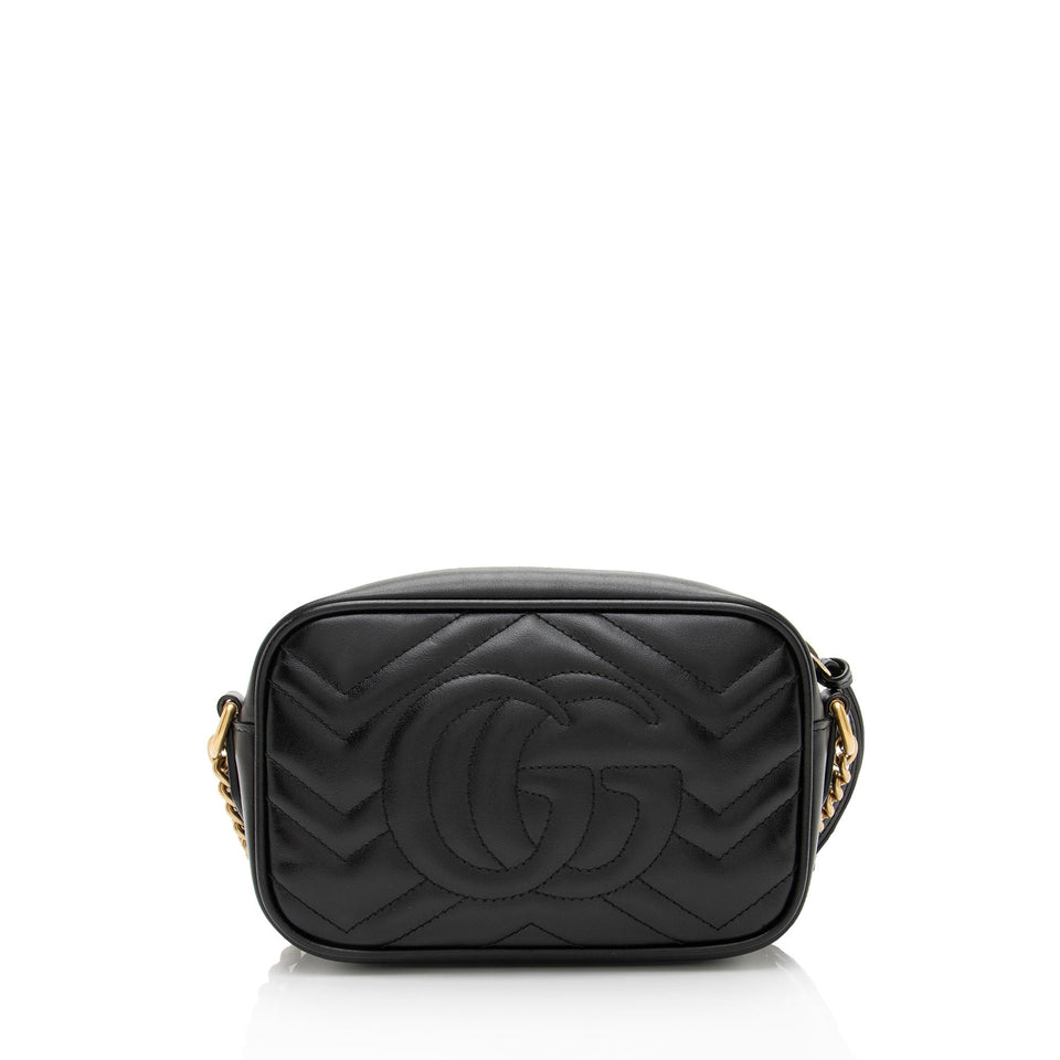 Gucci Matelasse Leather GG Marmont Mini Camera Bag