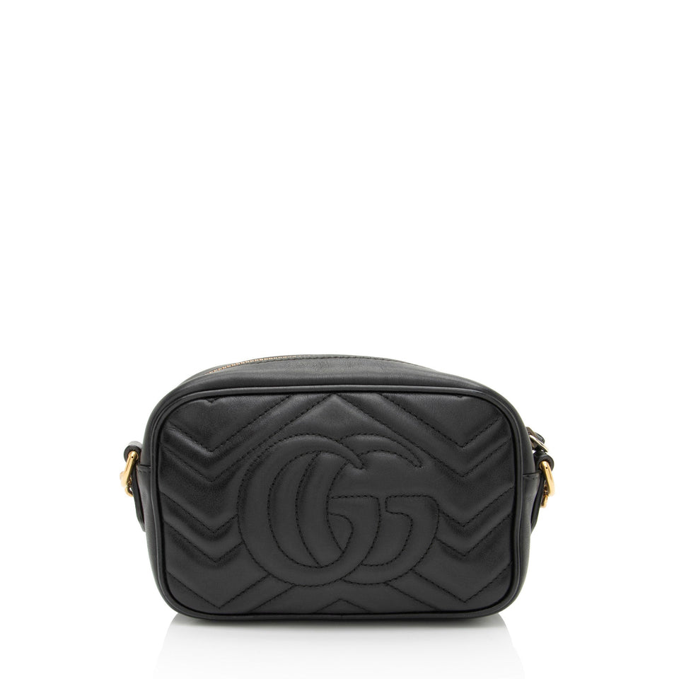 Gucci Matelasse Leather GG Marmont Mini Camera Bag