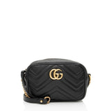 Gucci Matelasse Leather GG Marmont Mini Camera Bag