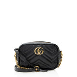Gucci Matelasse Leather GG Marmont Mini Camera Bag