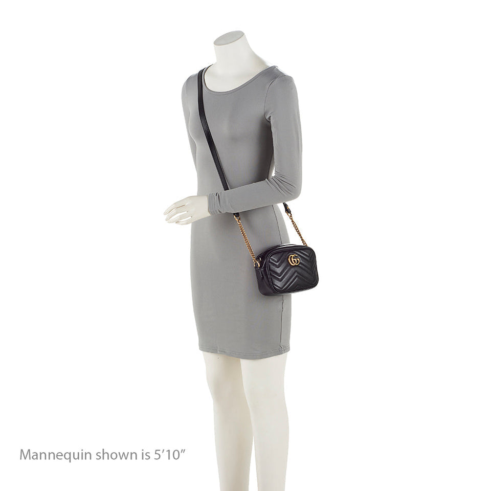Gucci Matelasse Leather GG Marmont Mini Camera Bag