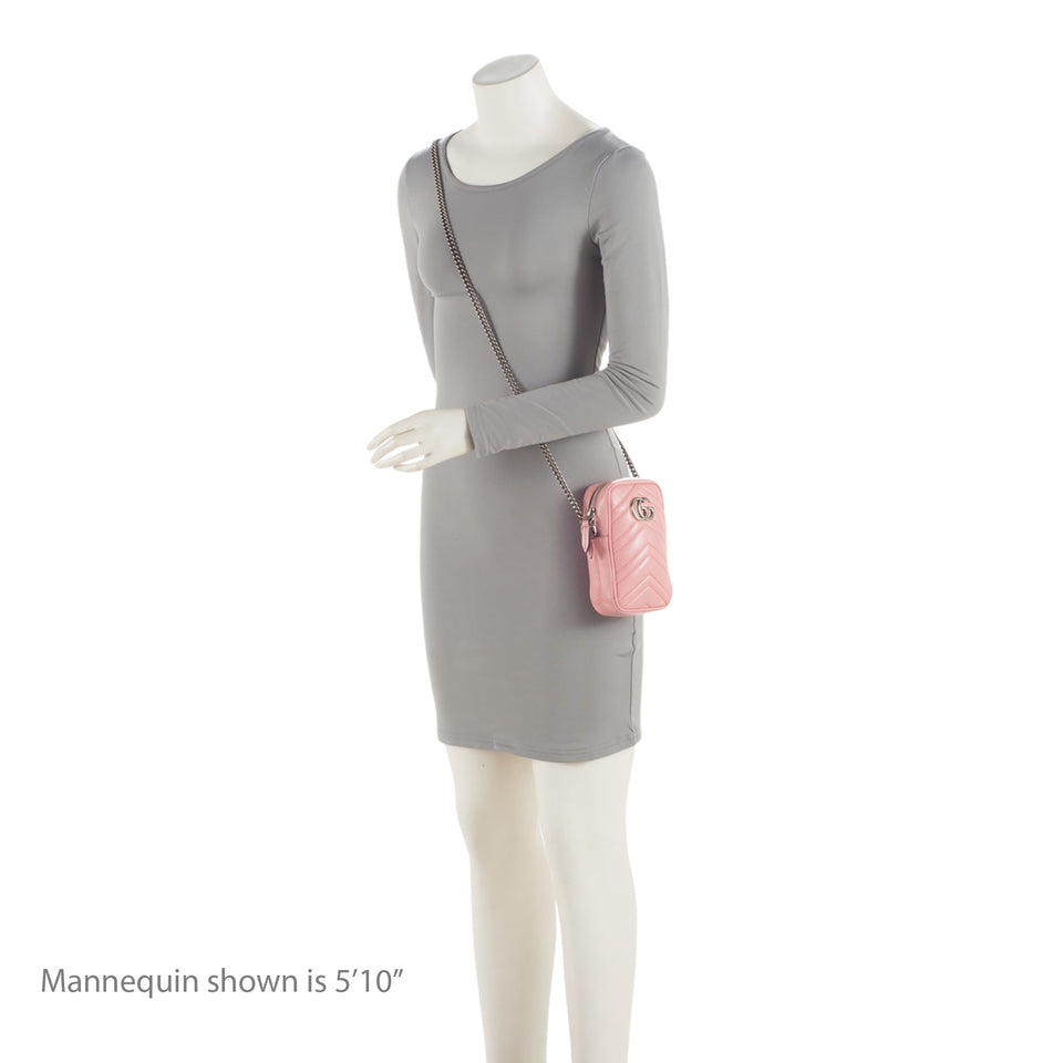 Gucci Matelasse Leather GG Marmont Mini Crossbody