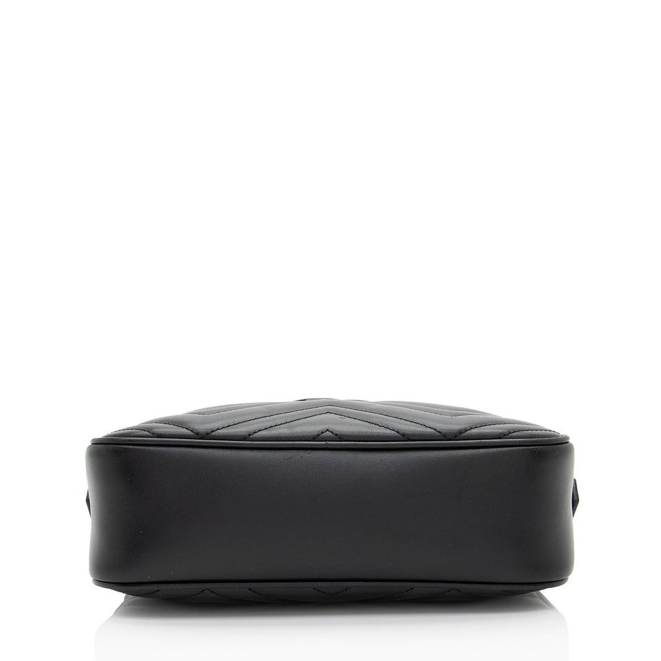 Gucci Matelasse Leather Monochrome GG Marmont Small Camera Bag