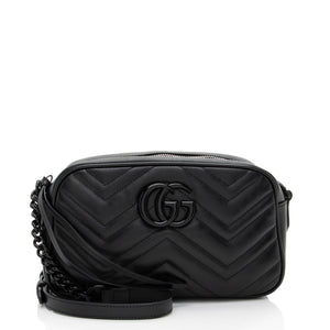 Gucci Matelasse Leather Monochrome GG Marmont Small Camera Bag