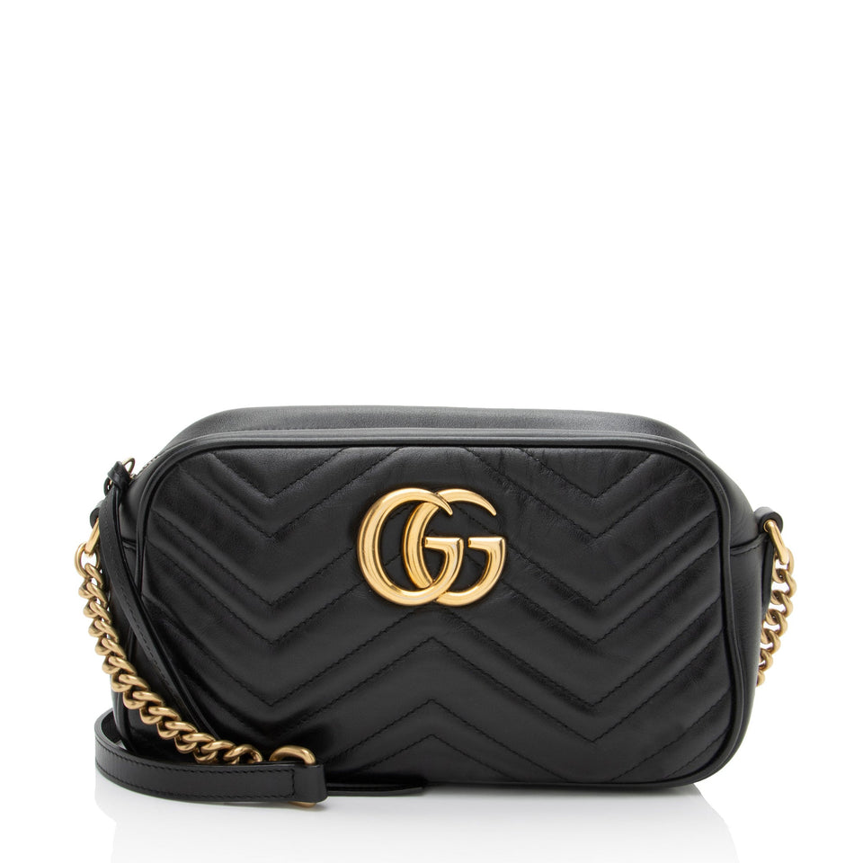 Gucci Matelasse Leather GG Marmont Small Camera Bag