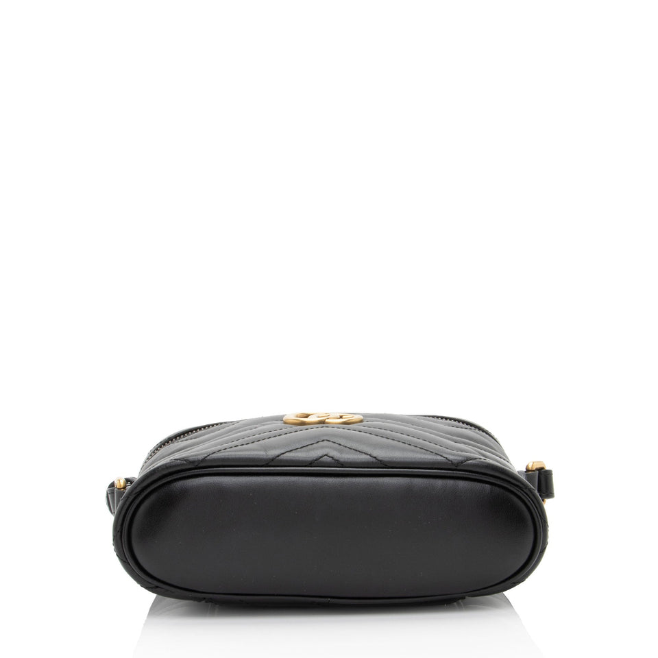 Gucci Matelasse Leather GG Marmont Small Vanity Top Handle