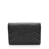 Gucci Matelasse Leather GG Marmont Wallet on Chain