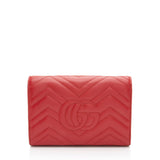Gucci Matelasse Leather GG Marmont Wallet on Chain