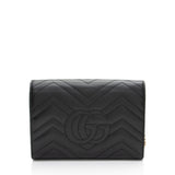 Gucci Matelasse Leather GG Marmont Wallet on Chain