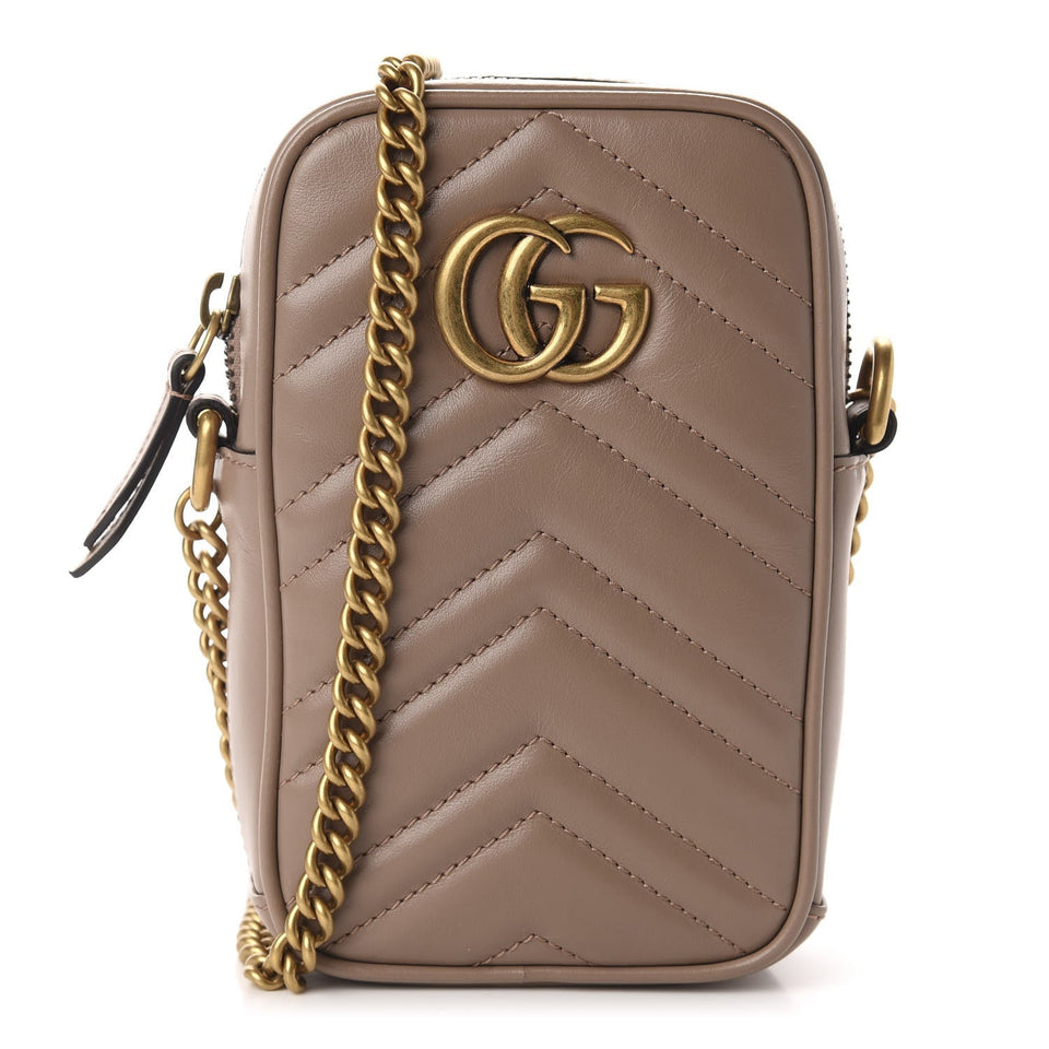 Gucci Matelasse Mini GG Marmont Crossbody Bag