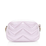 Gucci Matelasse Padded Iridescent Leather GG Marmont Small Camera Bag