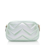 Gucci Matelasse Padded Iridescent Leather GG Marmont Small Camera Bag