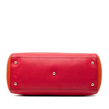 Gucci Medium Bicolor Calfskin Bamboo Shopper Satchel