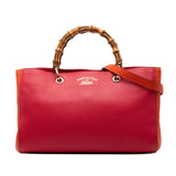 Gucci Medium Bicolor Calfskin Bamboo Shopper Satchel