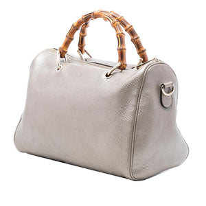 Gucci Medium Calfskin Bamboo Shopper Boston Bag