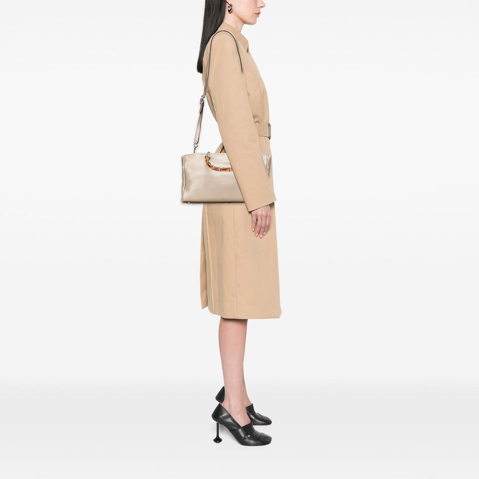 Gucci Medium Calfskin Bamboo Shopper Satchel