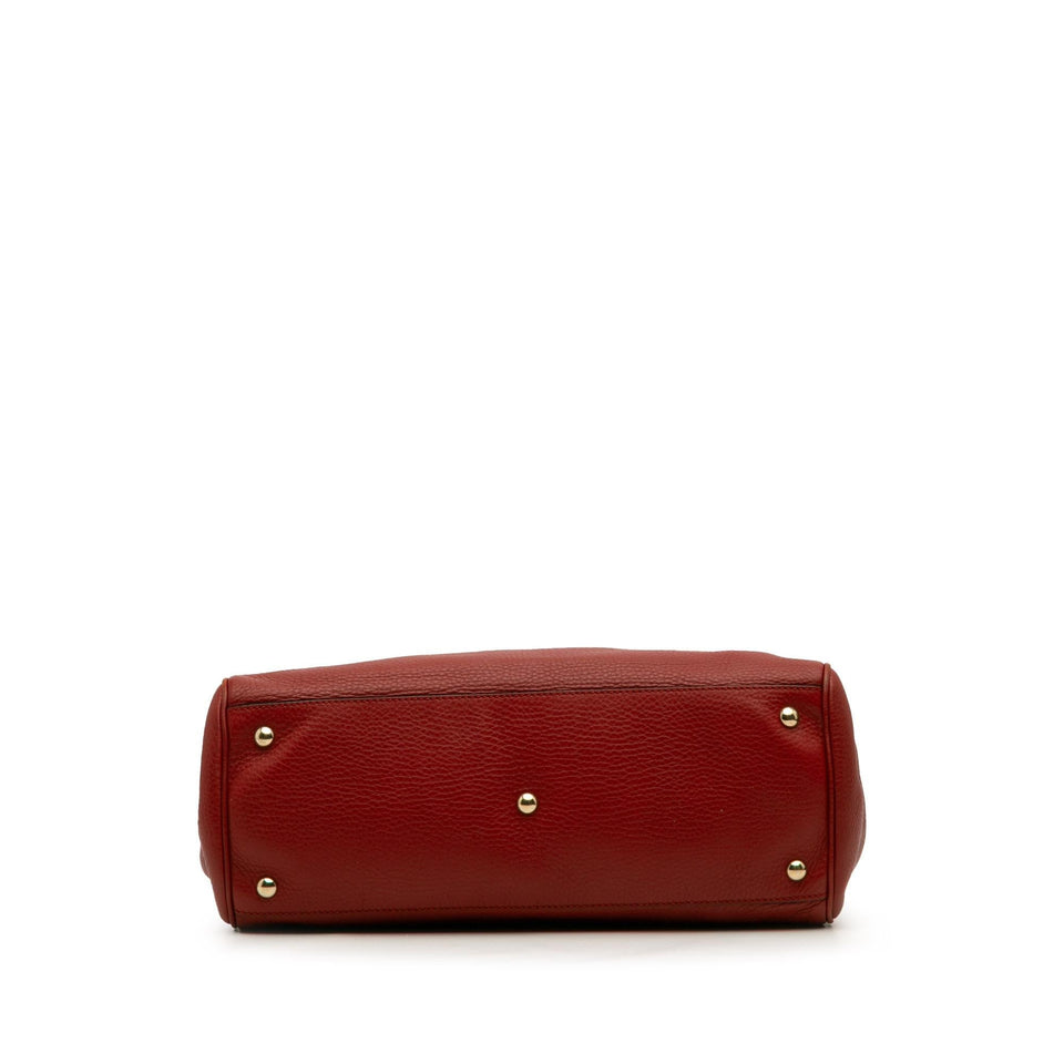 Gucci Medium Calfskin Bamboo Shopper Satchel