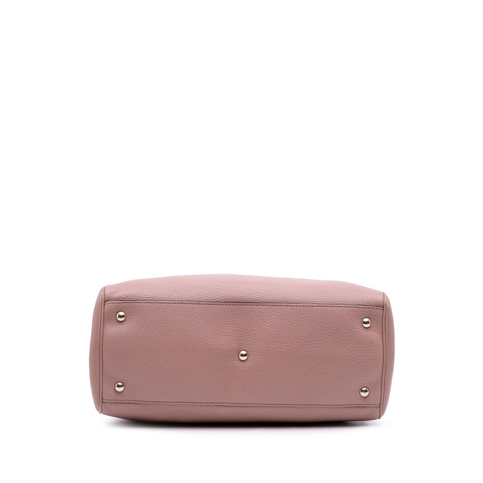 Gucci Medium Calfskin Bamboo Shopper Satchel
