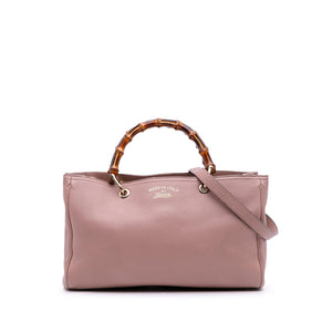 Gucci Medium Calfskin Bamboo Shopper Satchel