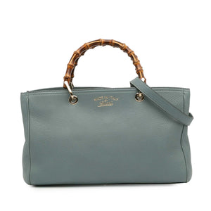 Gucci Medium Calfskin Bamboo Shopper Satchel