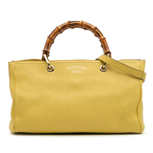 Gucci Medium Calfskin Bamboo Shopper Satchel