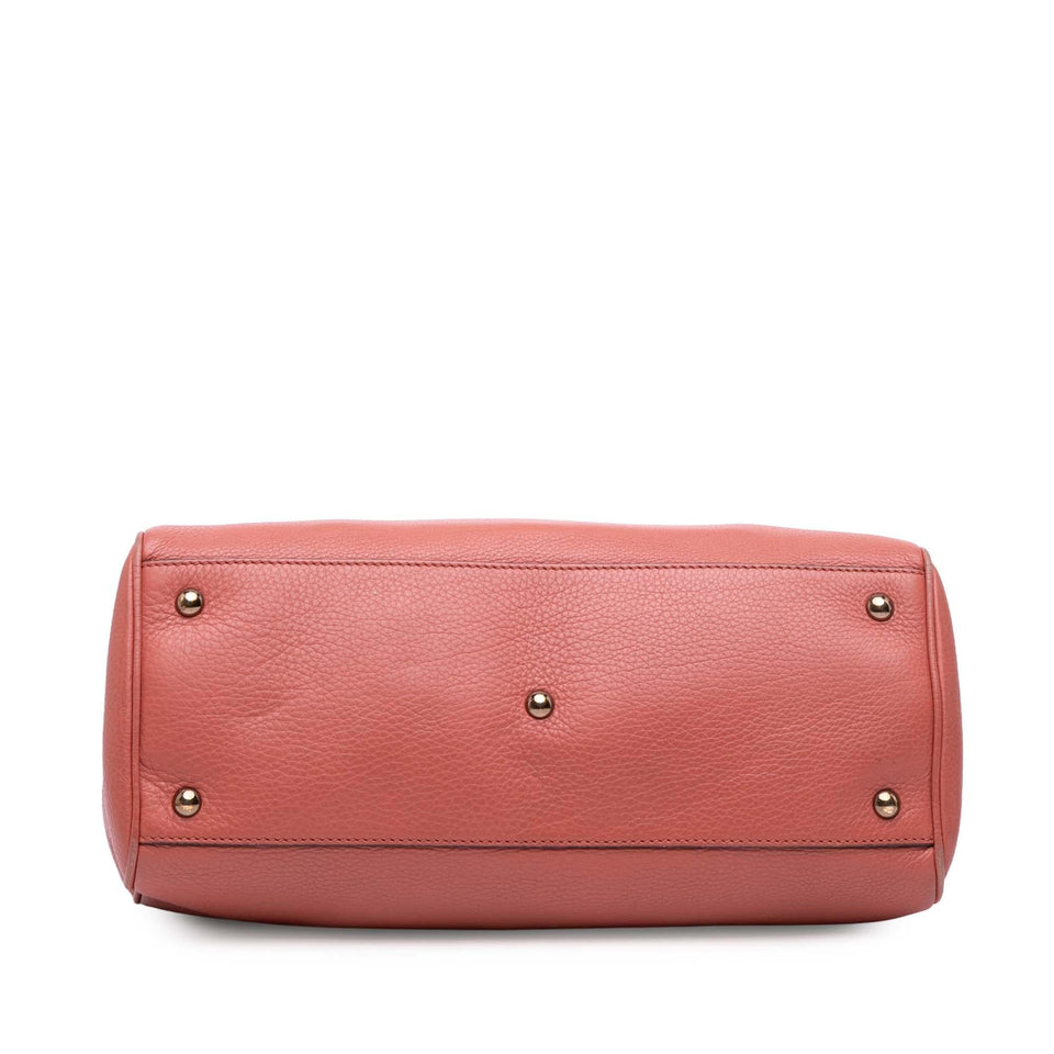 Gucci Medium Calfskin Bamboo Shopper Satchel