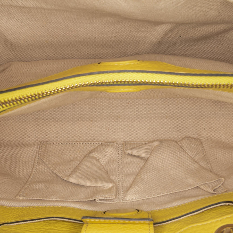 Gucci Medium Calfskin Bamboo Shopper Satchel