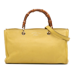 Gucci Medium Calfskin Bamboo Shopper Satchel