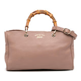 Gucci Medium Calfskin Bamboo Shopper Satchel