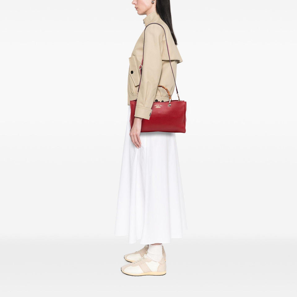 Gucci Medium Calfskin Bamboo Shopper Satchel