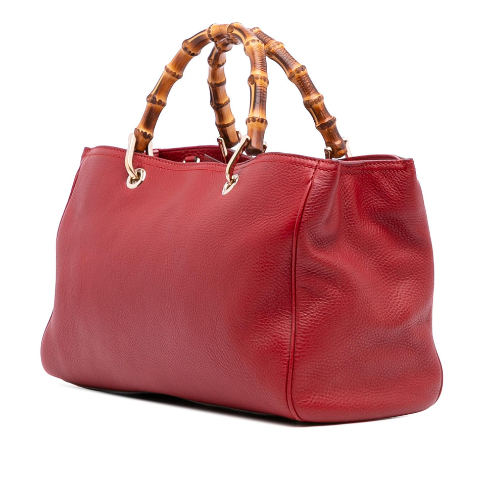 Gucci Medium Calfskin Bamboo Shopper Satchel